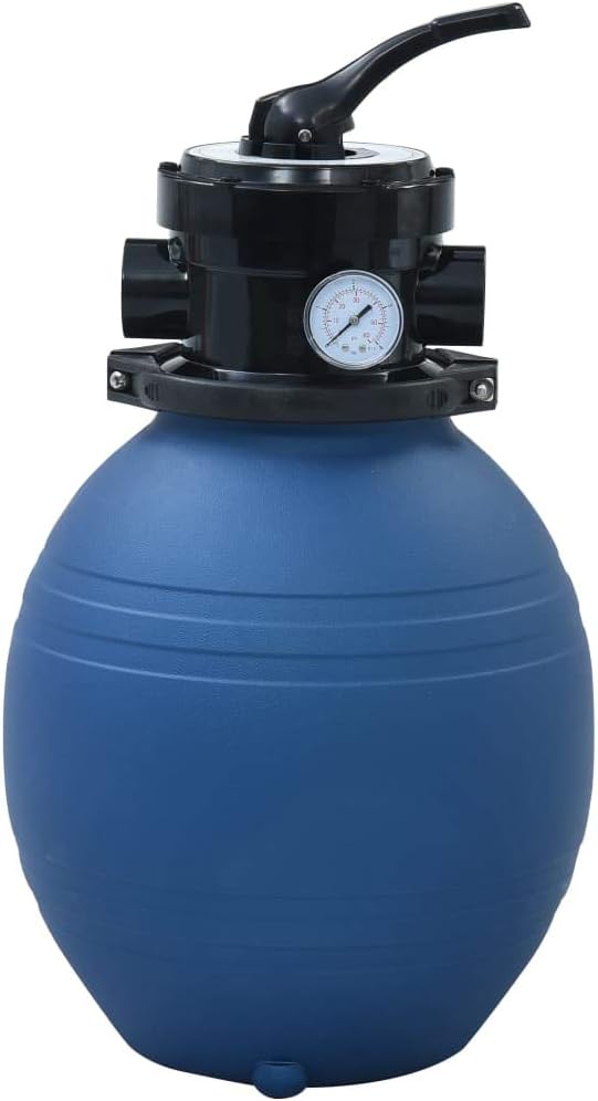 Pool Sand Filter with 4 Position Valve Blue 11.8