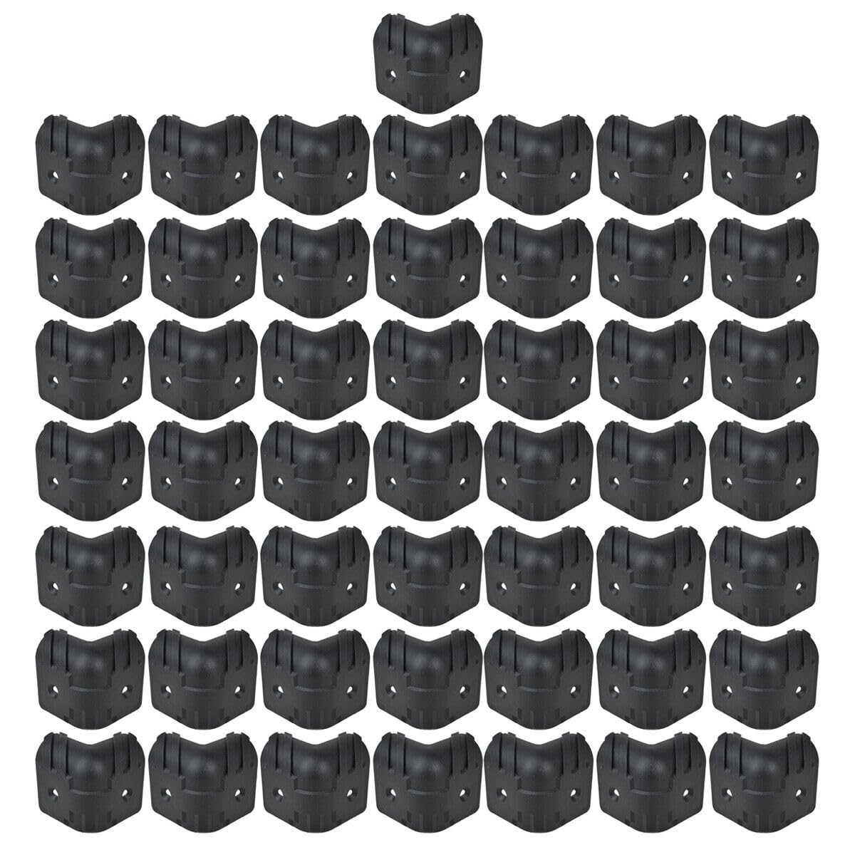 50pcs Guitar Amplifier Speaker Cabinet Corner Protectors L Black Plastic