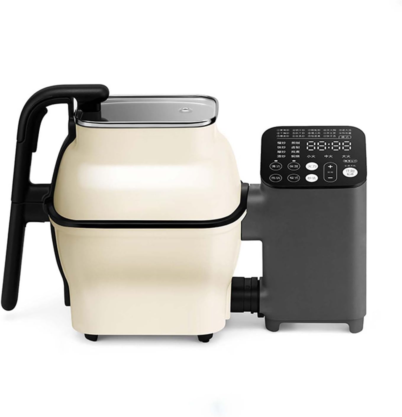 Automatic Cooking Machine 2.2L, 1500W Electric Intelligent Cooker w/3 Speed Adjustable and 360 ° Automatic Rotation,for Stir Frying Stewing Cooking (b)