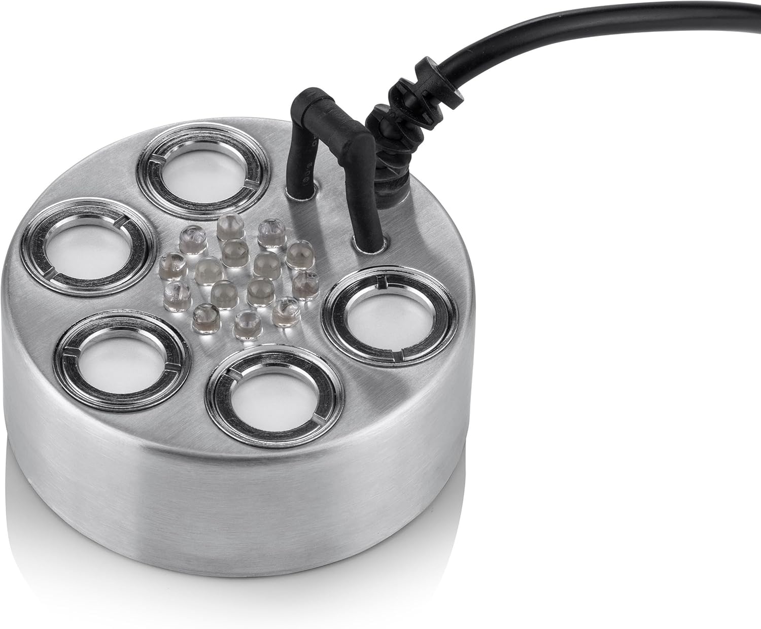 Alpine Corporation Super Power Pond Fogger with Floating Ring and LED Lights Outdoor Decor Accessory