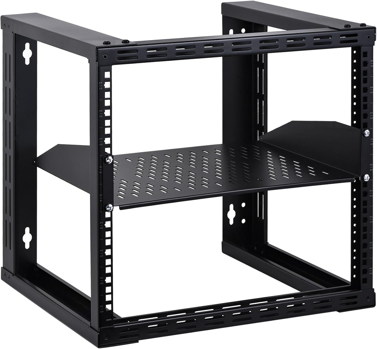 RackPath 2U Cantilever Universal Rack Shelf - 14in Deep – Rackmount Shelf for 19’’ AV/Network Equipment Racks – 55lbs Capacity - 2 Pack