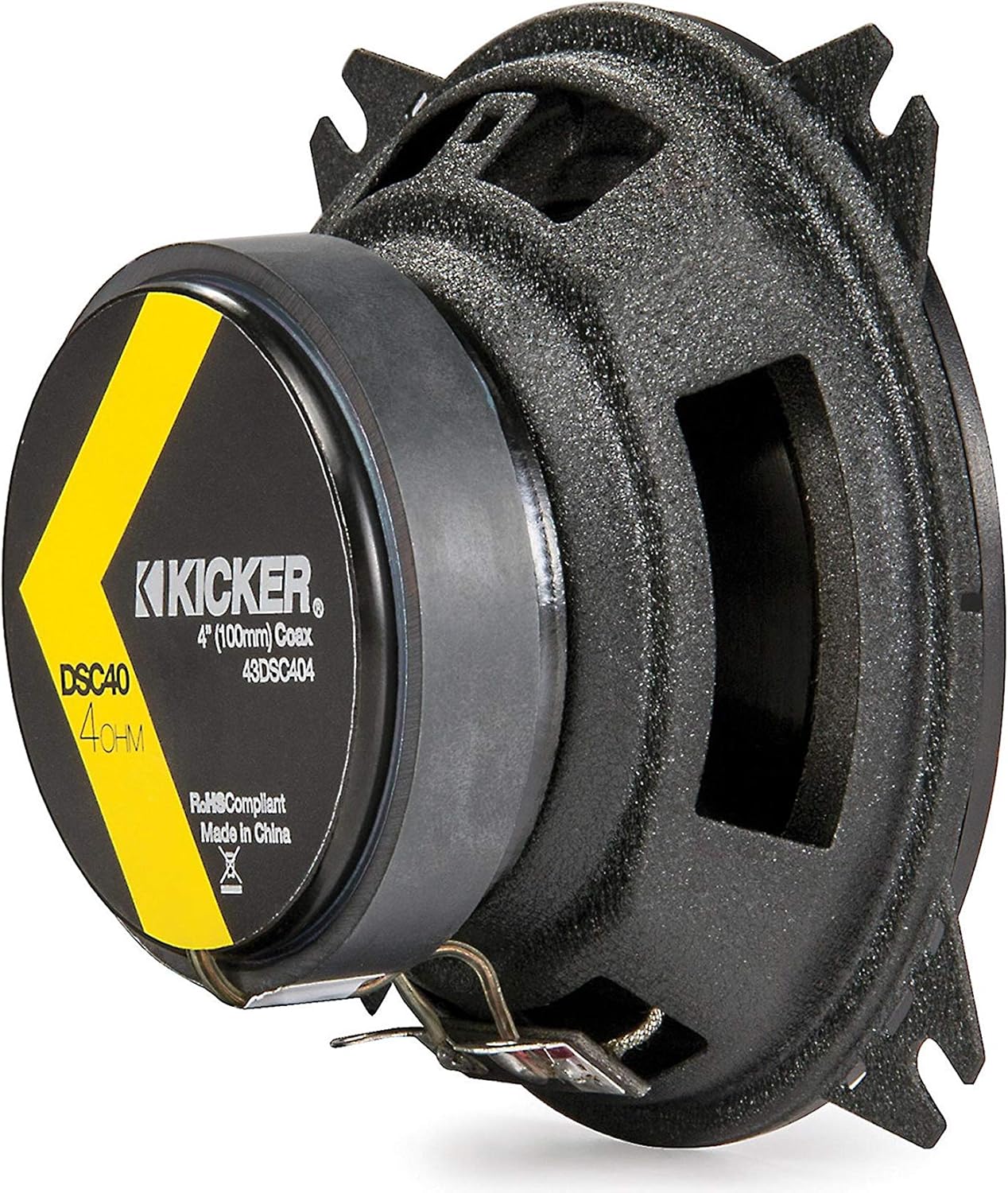 KICKER DSC40 4-Inch (100mm) Coaxial Speakers, 4-Ohm (Pair)