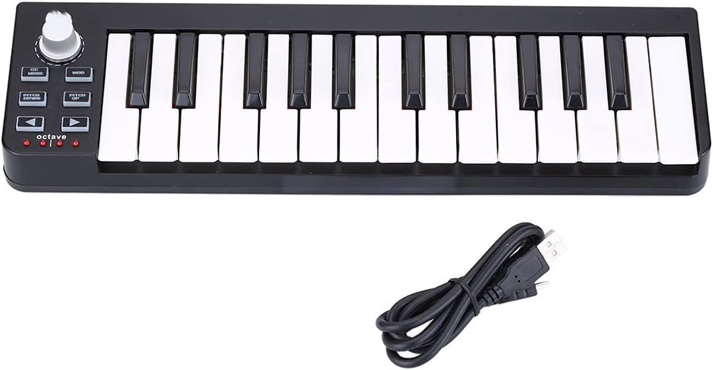 Keyboard Piano 25 Portable MIDI Controller MIDI Keyboard Mini 25-Key USB MIDI Controller MIDI Keyboard Electric Piano