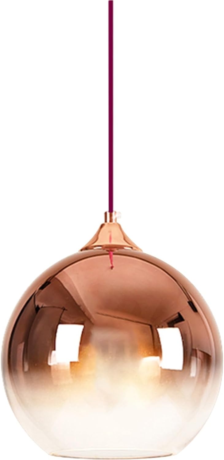 Modern Battery Operated Pendant Light,Battery Ceiling Light with Rechargeable Bulbs Remote Control 9 Colors Modes Dimmable Kitchen Island Bedroom Dining Room(Rose)