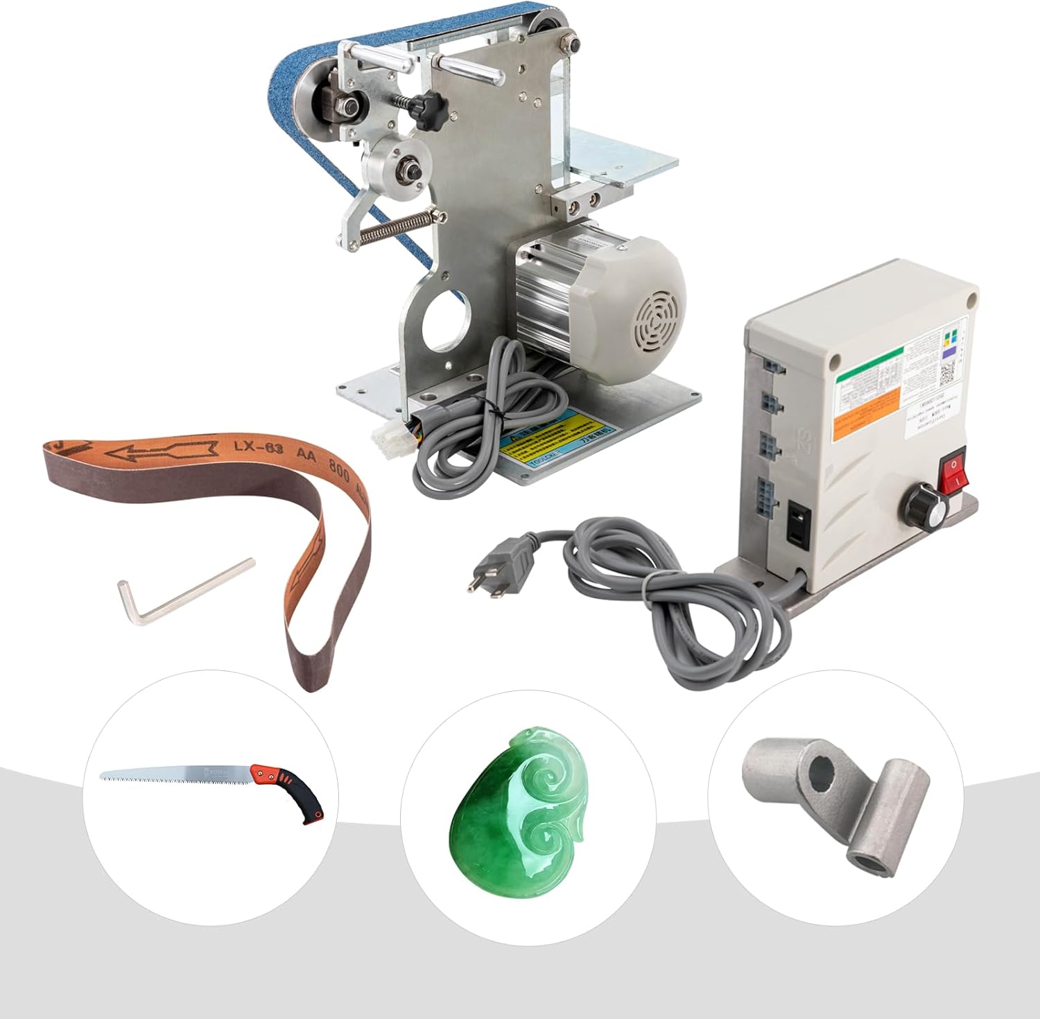 Belt Sander 550W 0.8HP Electric Belt Grinder Machine 30'' x 1'' DIY Desktop Abrasive Belt Machine 6000 RPM Vertical Horizontal Belt Polisher Sharpener Grinder Belt Machine