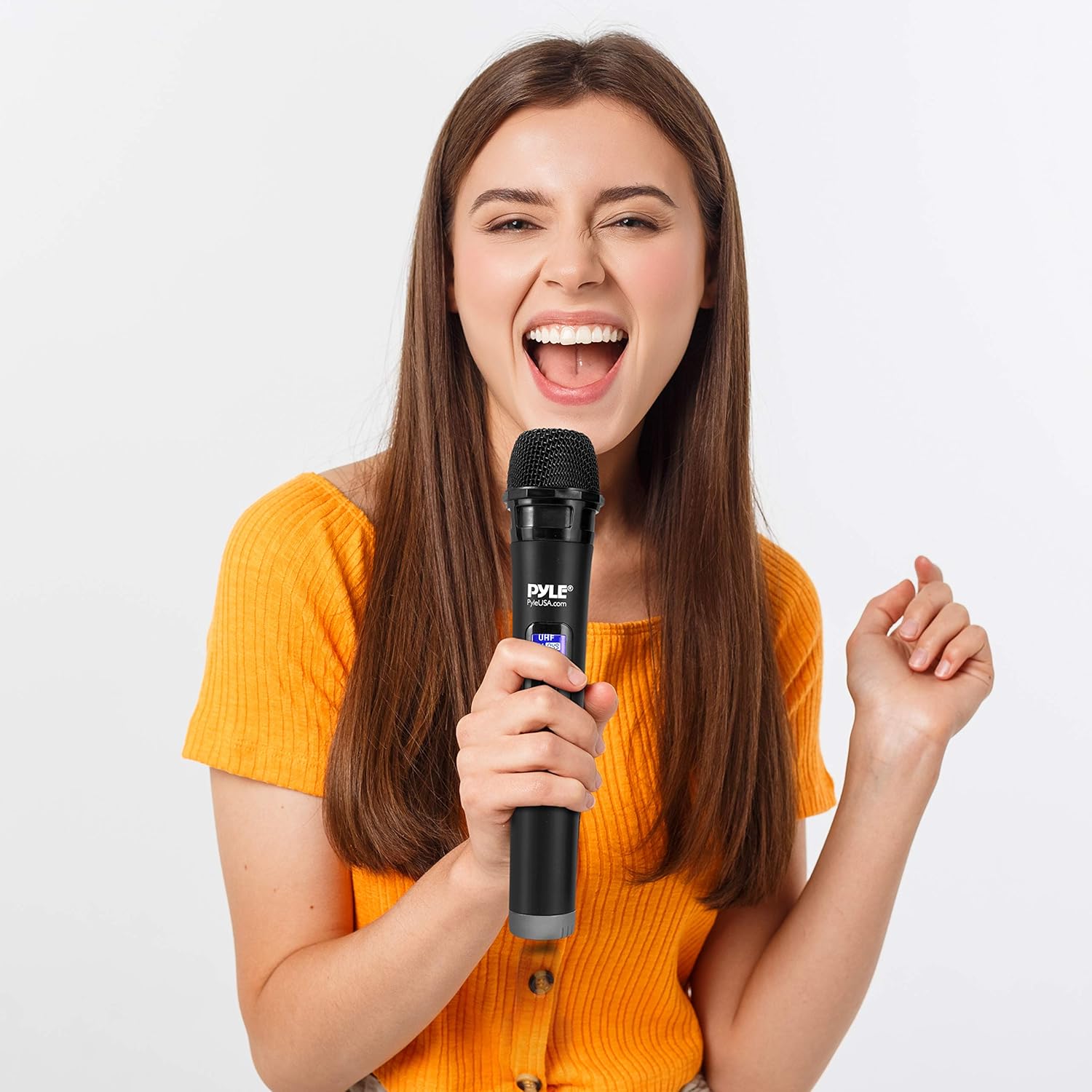 Pyle Bluetooth Multi-Channel Hybrid Pre-Amplifier System - 3000W Home Audio Rack Mount Stereo Power Amplifier Receiver w/ Radio, USB, UHF, Dual Wireless Karaoke mic, Speaker Sound System - PWMA4004BT