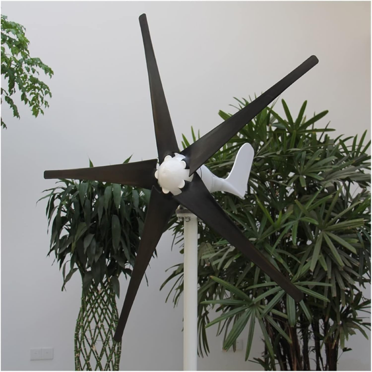 Wind Power Turbine Generator 6000W Small Home Wind Turbine Generator Windmill Fit For Street Lamps,Monitoring Boat Free 10kw 10000W WithController (Color : White, Size : WITH CONTROLLER_12V)