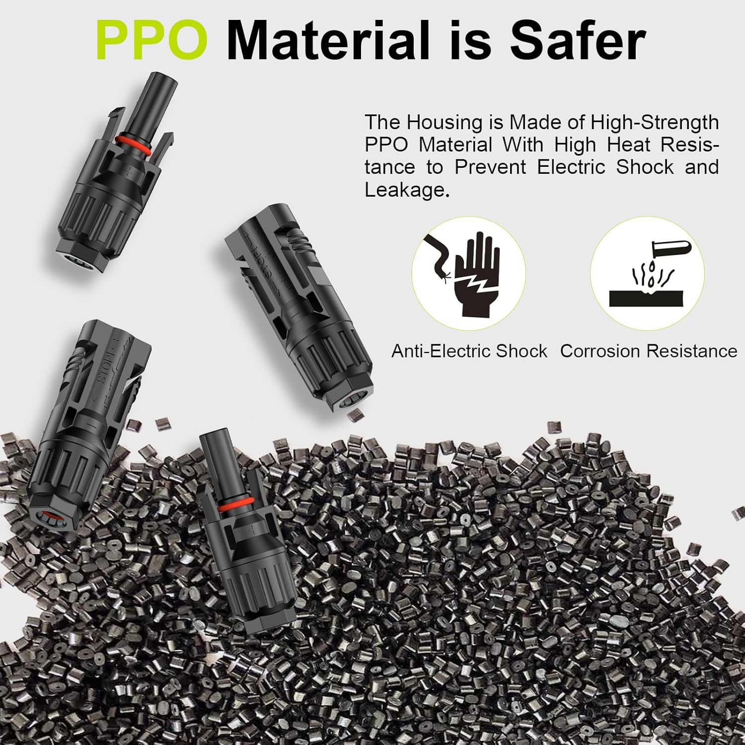 10 Pairs Solar Connector (10AWG) and Solar Cable Extension 50Ft