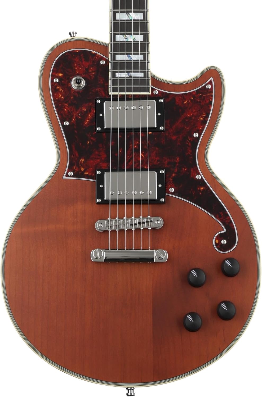 D'Angelico 6 String Solid-Body Electric Guitar, Right, Matte Walnut (DADATLMWLNS)