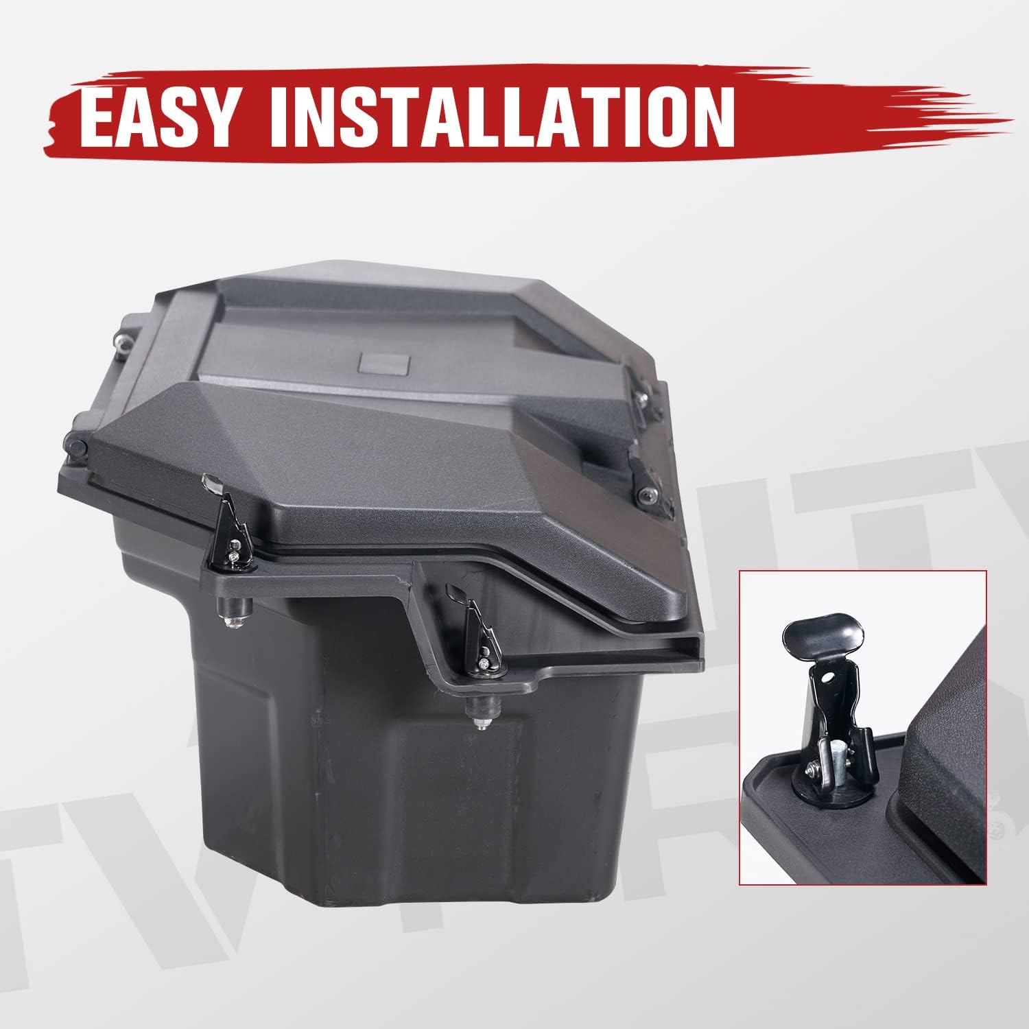 A & UTV PRO 60 QT Forward Cargo Box Compatible with 2022-2026 Polaris RZR PRO R/Pro R 4, Rear Storage Bin Bed Tool Box Accessories, Waterproof Dust Resistant, Replace OEM # 2884235