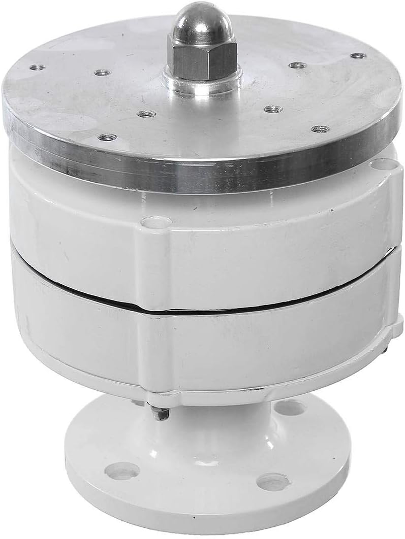 600W 12/24V 5 Blades Lantern Wind T Urbine Generator Vertical Axis Kit+ Controller for Residential Home Hybrid Streetlight White (Black)