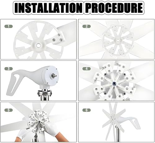 20000W Vertical Axis Wind Turbine Generator Kit, 12V/24V/48V, 8 Blades, Efficient Outdoor Power System for Home, RV, Marine - Eco-Friendly Windmill Solution