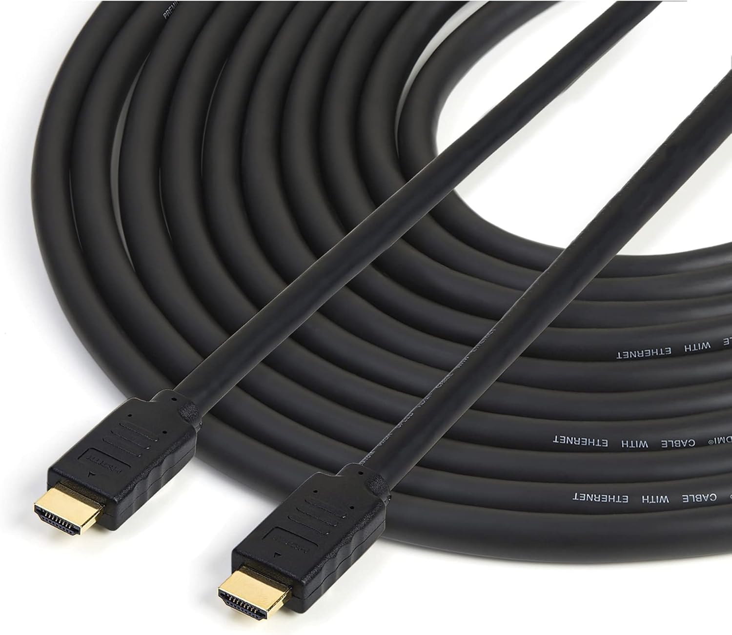 StarTech.com 50ft (15m) HDMI 2.0 Cable - 4K 60Hz Active HDMI Cable - CL2 Rated for In Wall Installation - Long Durable High Speed UHD HDMI Cable - HDR, 18Gbps - Male to Male Cord - Black (HD2MM15MA)