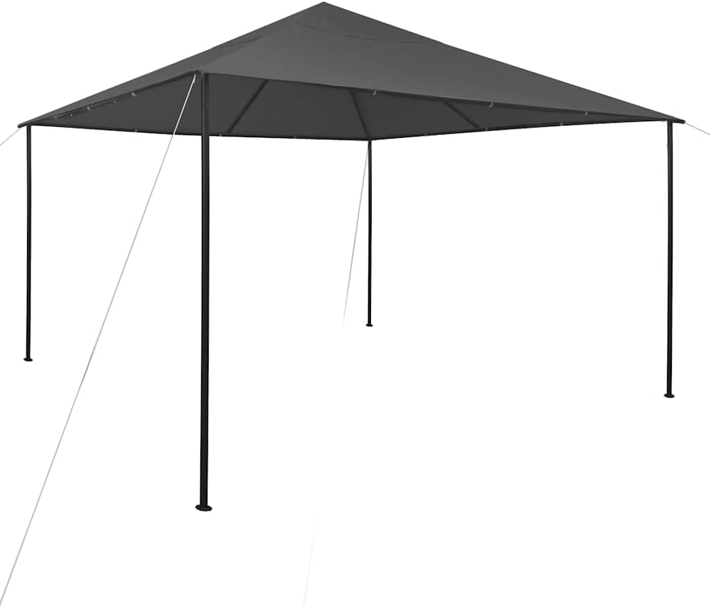Large Foldable Anthracite Steel Gazebo, 13.1 x ft Square Canopy Tent for Outdoor Gatherings, Patio, Garden, and Events Outdoor Structures