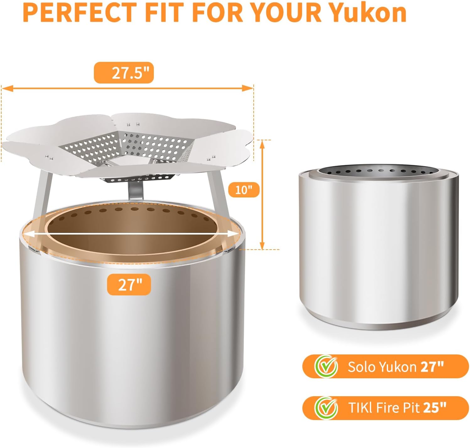 Upgraded Heat Deflector for Solo Stove Yukon 27