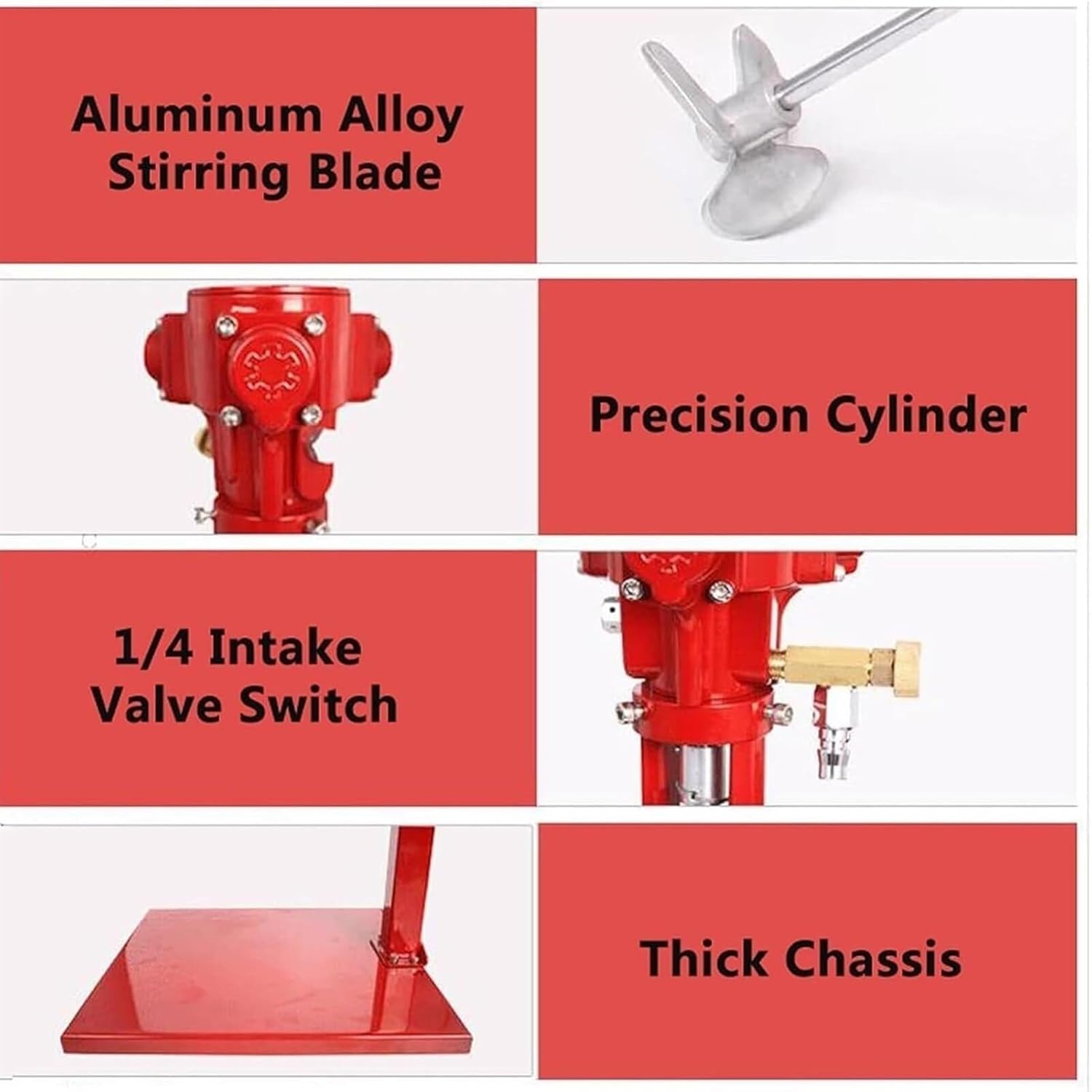 Pneumatic Paint Mixer Machine, Paint Stirring Machine, Desktop Air Agitator, for Paint Coating Materials Viscous Liquid Ink(