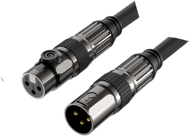 Gold Plated XLR Cable Male to Female 3Pin OFC Audio Cable Foil+Braided Shielded for Microphone Mixer Amplifier(300cm)