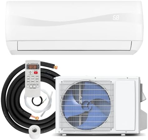 DORTALA 9000 BTU Mini Split Air Conditioner & Heater, 19 SEER2 115V Pre-Charged Inverter Heat Pump System, Wall Mounted Ductless AC Unit with Control & Installation Kit