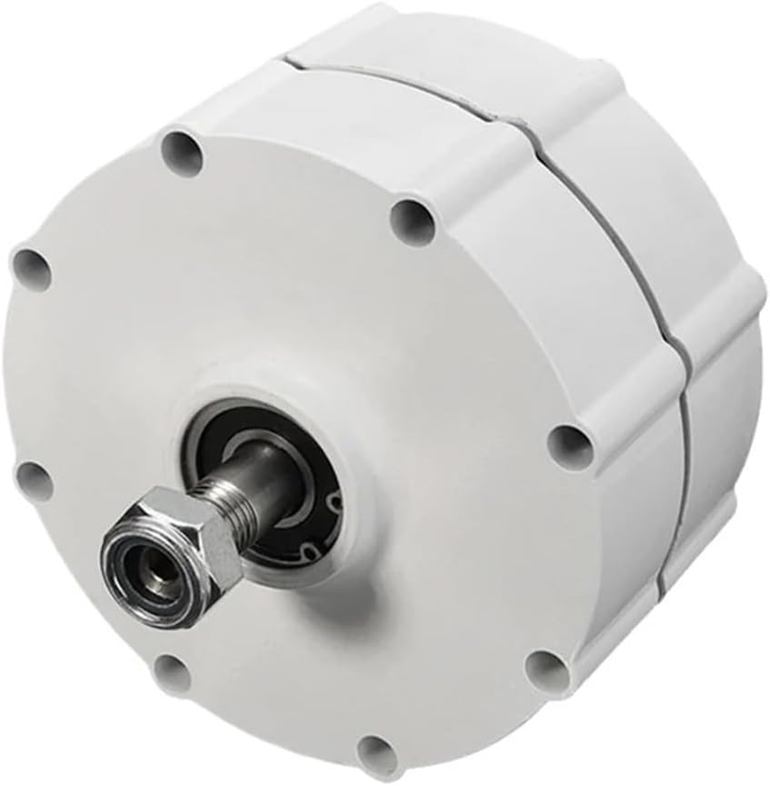 Wind Turbine Generator Kit, 1500W 12V 24V 3 Phase Gearless Permanent Magnet Generator Use for Wind Turbine Water Turbine for Hybrid Solar Wind System(No Base,Double Shaft_12V)