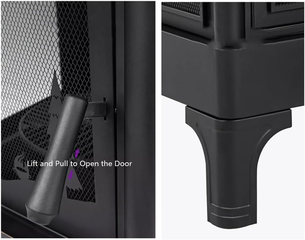 Fire Pits ﻿ Outdoor Barbecue Stove Courtyard Home Winter Stove Commercial Heating Stove Homestay Charcoal Square Barbecue Stove Firewood stove