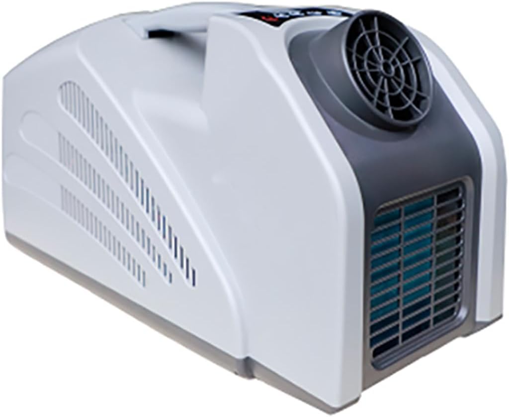 Camping Air Conditioner, Mini Tent Air Cooler with Three Adjustable Wind Speeds, 650W Low Power Consumption, Support Solar Charging, Low Noise and Easy to Carry, for RV, Car and Fishing