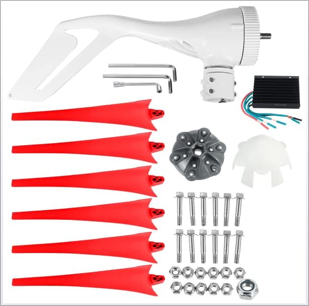 8000W Red Wind Generator Wind Turbine with Nylon Fibre Use for Farm Boat Home Company Ship