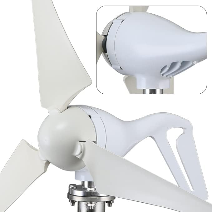 Smaraad Wind Turbine Generator Kit 600W 12V with Charge Controller, Wind Power Generator Kit with 3 Blades for for Marine, RV, Home, Windmill Generator, Hybrid Solar Wind System