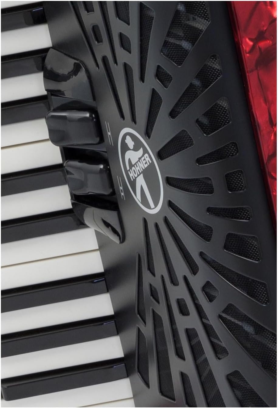 Hohner Bravo II 48 Chromatic Piano Key Accordion (Red)