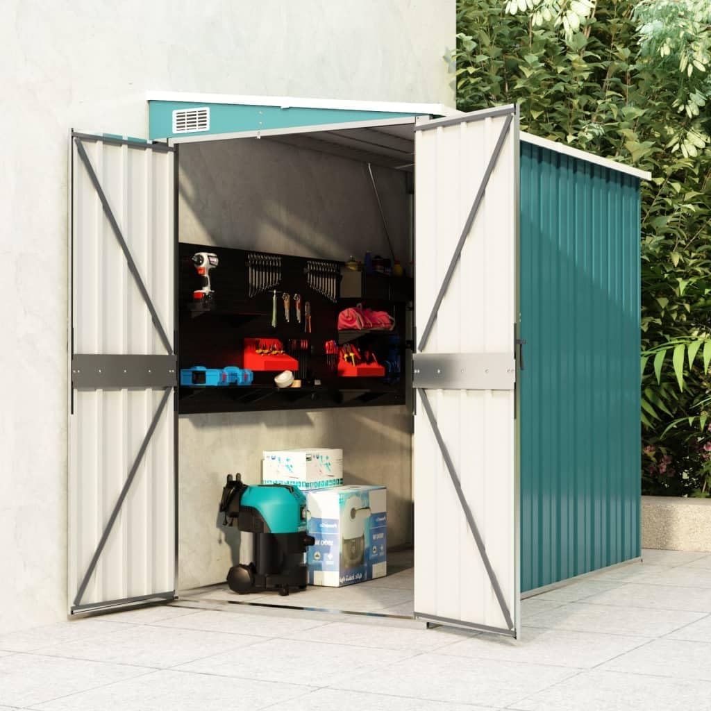 Outdoor Storage Garden Storage Room Outdoor Tool Shed Wall-Mounted Garden Shed Green 46.5