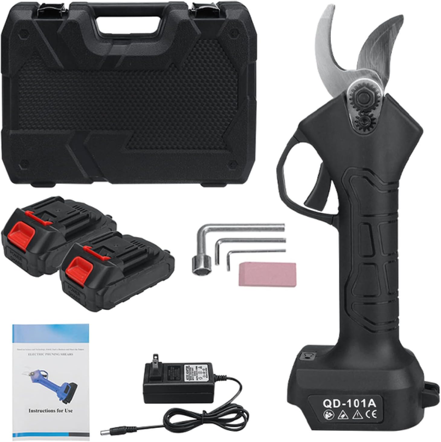 Pruning Shear Electric Tree Branch Cordless Electric Pruning Cutting Garden Lithium-Ion Battery Garden Tool for Battery Blue