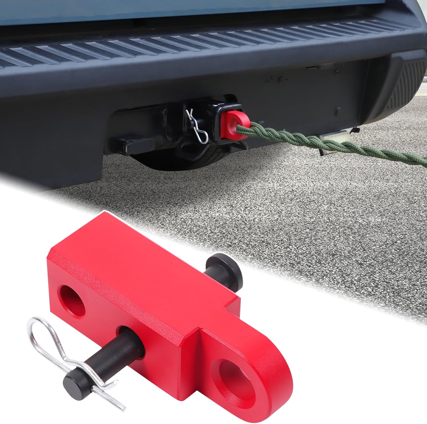 Aunginsy Tow Hitch Receiver Hook with Tightener Compatible with Ford Maverick 2022 2023 2024 2025 Accessories, Car Shackle Mount Trailer Hitch Lock Pin Heavy Duty Solid Recovery Towing Kit for Trucks