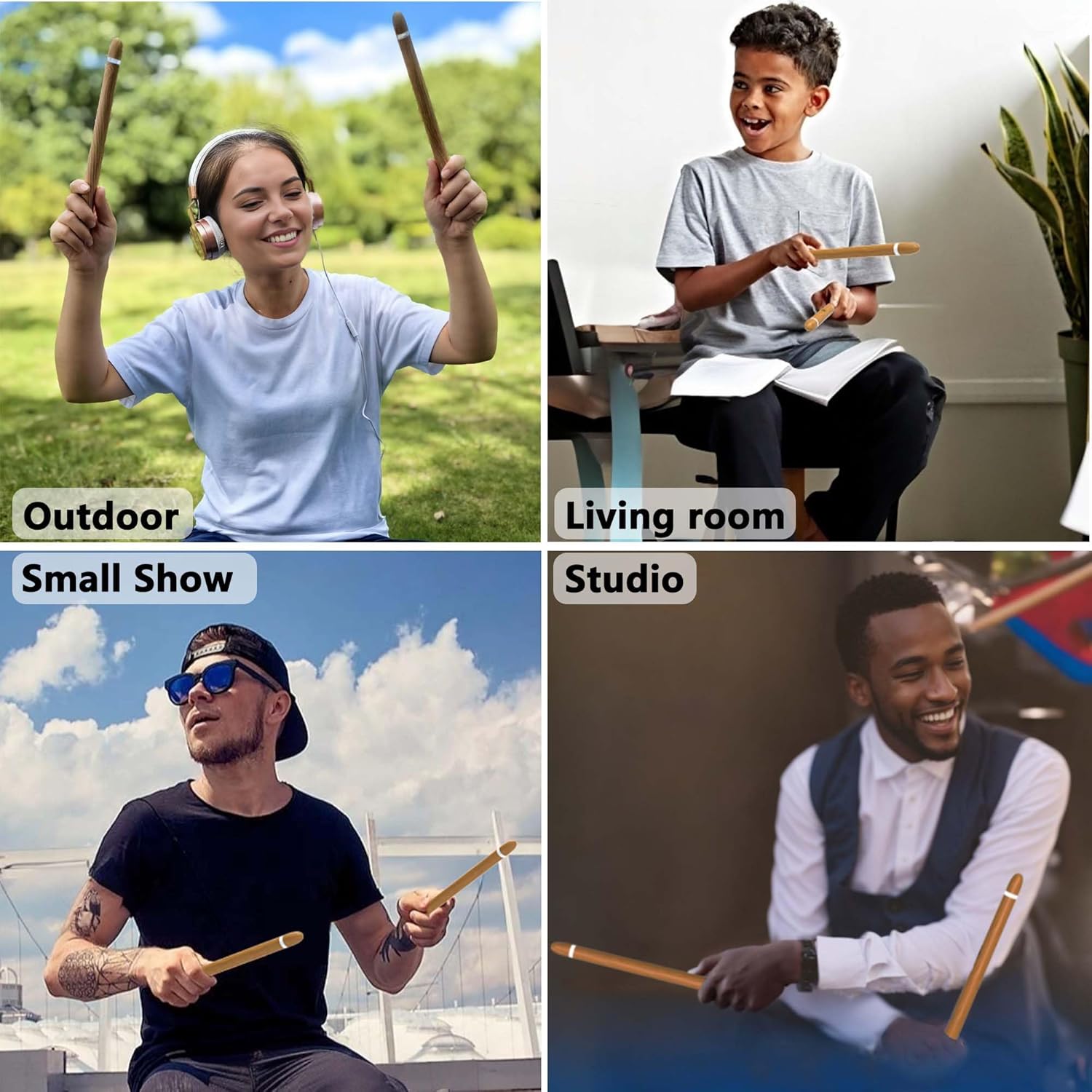 Electric Drumsticks Air Drum Sticks 4rd Gen., Virtual Air Drum with Drumsticks, Pedals, Bluetooth and 8 Sounds, Electronic Drum Set for Adults, Kids, Gift