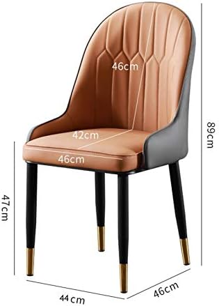 Dining Chair Kitchen Dining Room Furniture Chairs Faux Matte Suede Leather Armrests Backrest Dining Chairs for Office Lounge Kitchen Bedroom (Color : F)