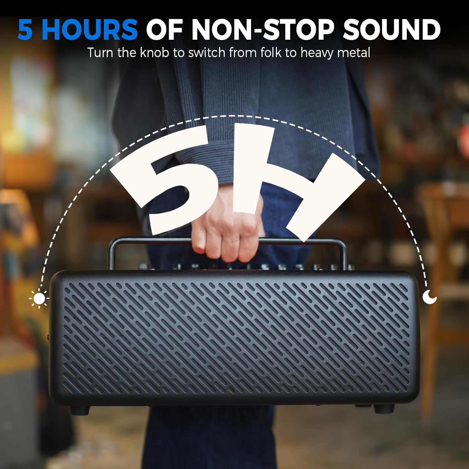 JOYO 40W Desktop Guitar Amp Portable,Professional Combo Guitar Amplifier Live Streaming & Recording with 8 Effects,Presets,Looper,Drum Machine & App for Electric Acoustic Bass Guitar (JAM Buddy III)