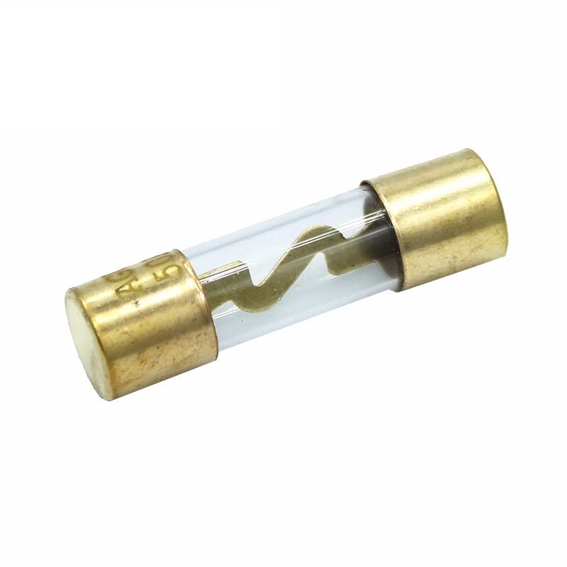 100Pcs 10 * 38MM Gold Plated Glass AGU Fuse Fuses Pack Car Audio Amp Amplifier 15A 20A 25A 30A 40A 50A 60A 70A 80A 100A Car Fuse(15A)