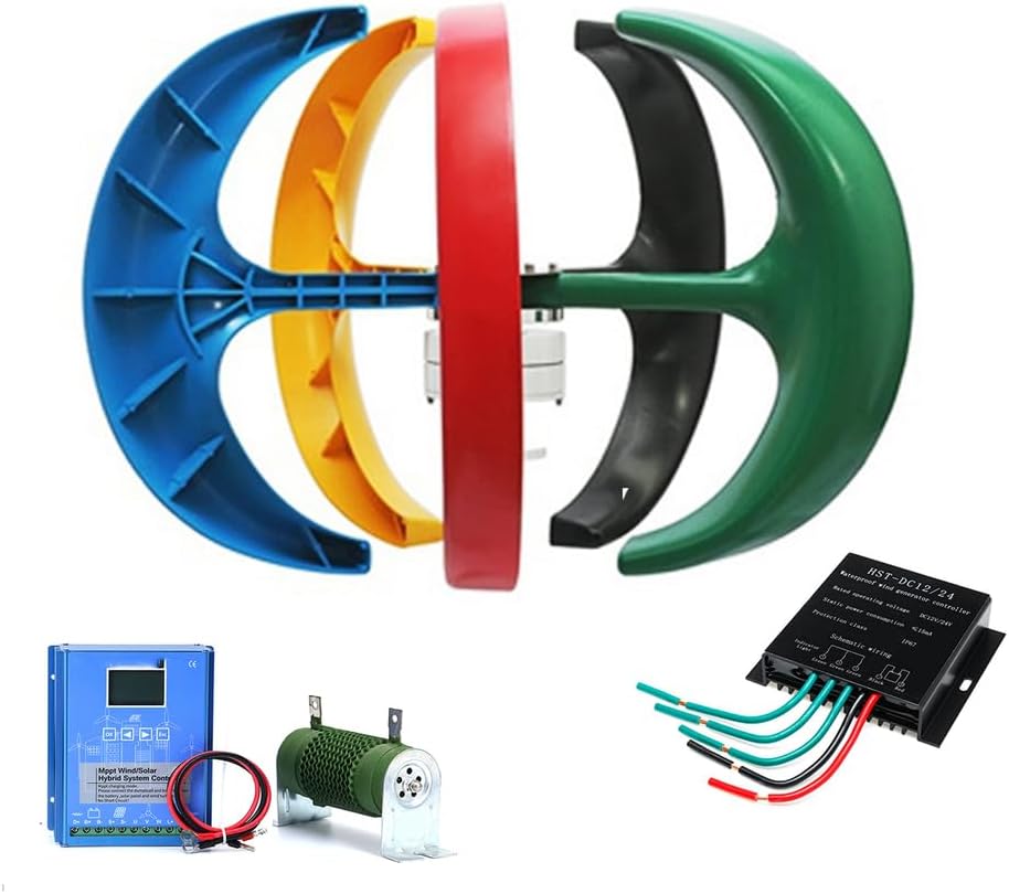 48v,HYZHANHONG Low Noise 12000W Wind Turbine Generator, Reliable And Durable Performance Portable Vertical Wind Power Turbine Generator Kit with Charge Controller