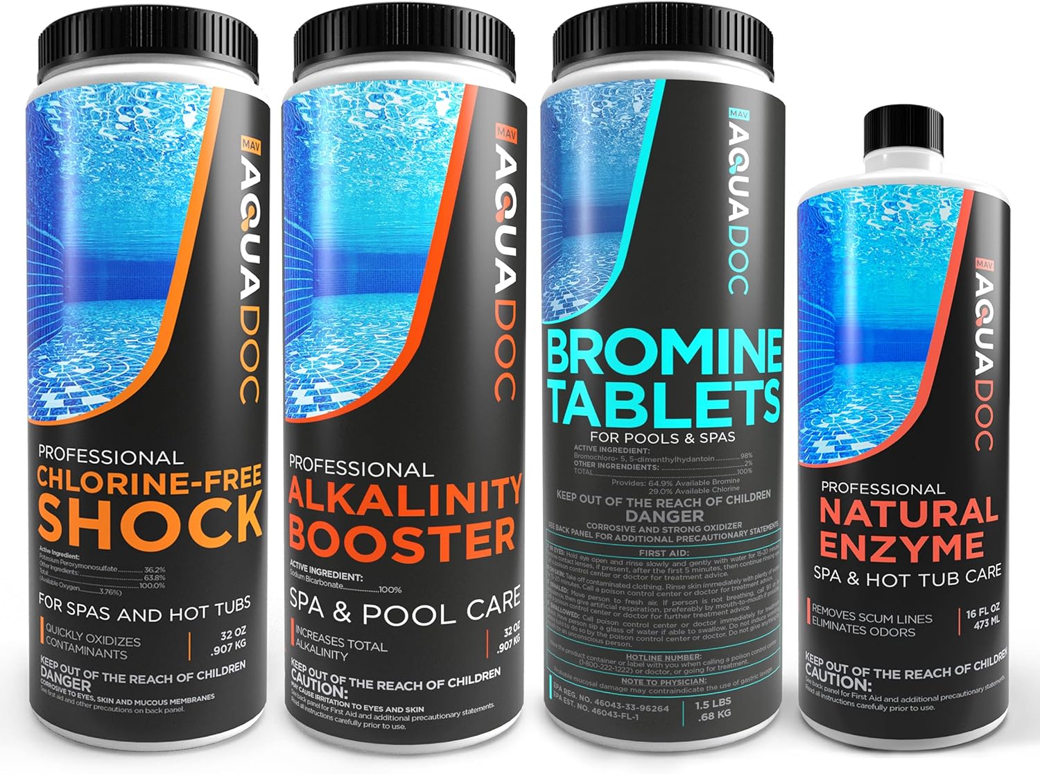 Spa Kit to Fix Odors and Smelly Water - with Hot Tub Bromine & Other Hot Tub Chemicals