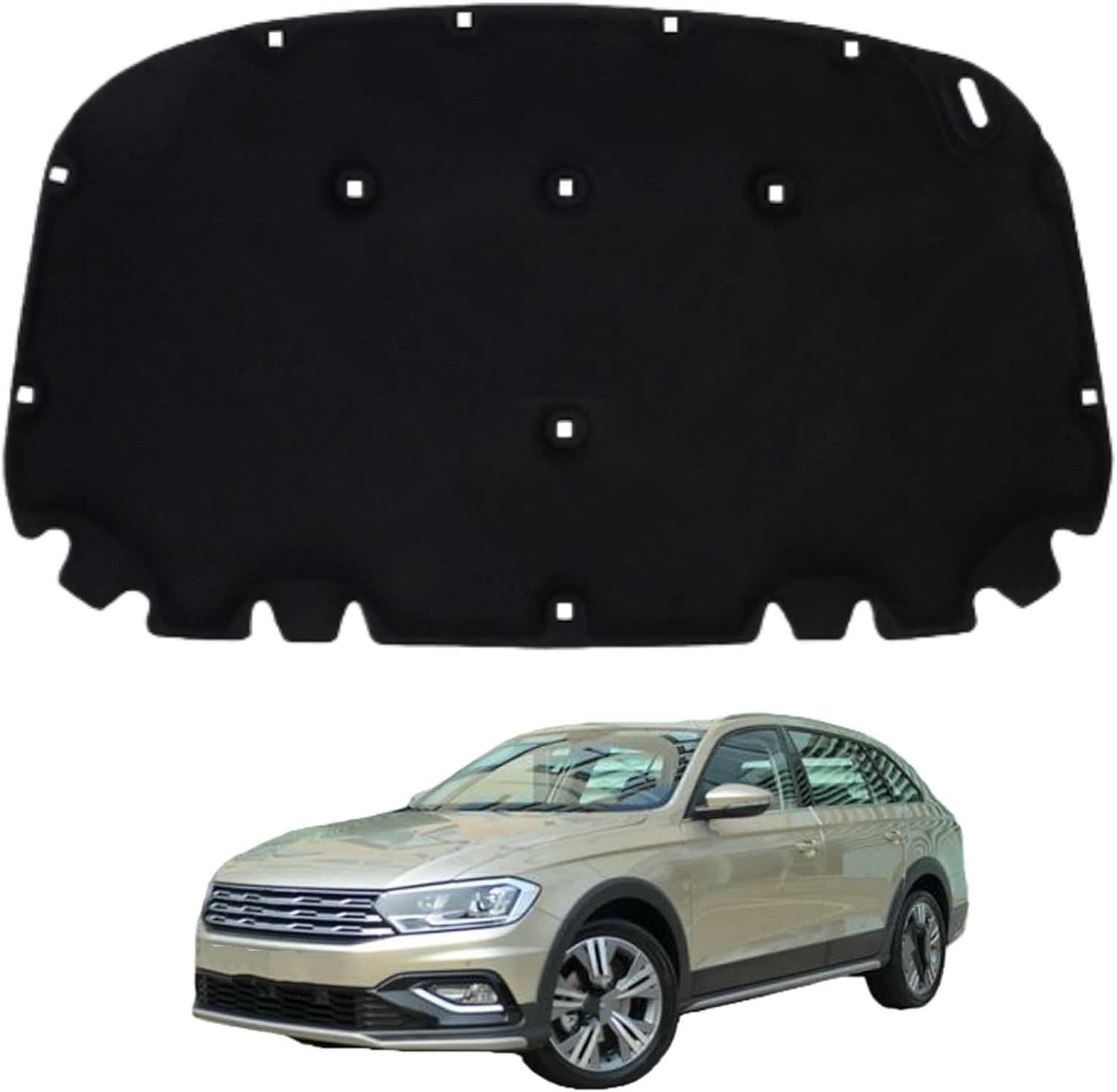 Car Front Hood Engine Sound Pad for VW C-Trek 2016-2018, Heat Insulation Cotton Mat Cover Soundproof Car Accessories