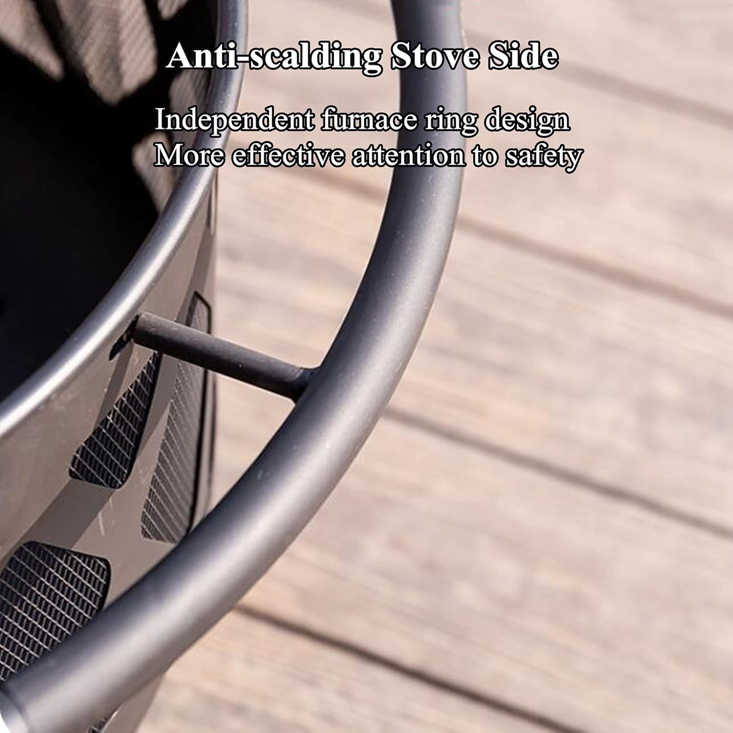 Outdoor Fire Pits, Round Steel Fire Bowl w/Grate Grill, Cover, Stove Ring, Portable Heating Basin, Garden Patio Heater, Camping BBQ Fire Pit