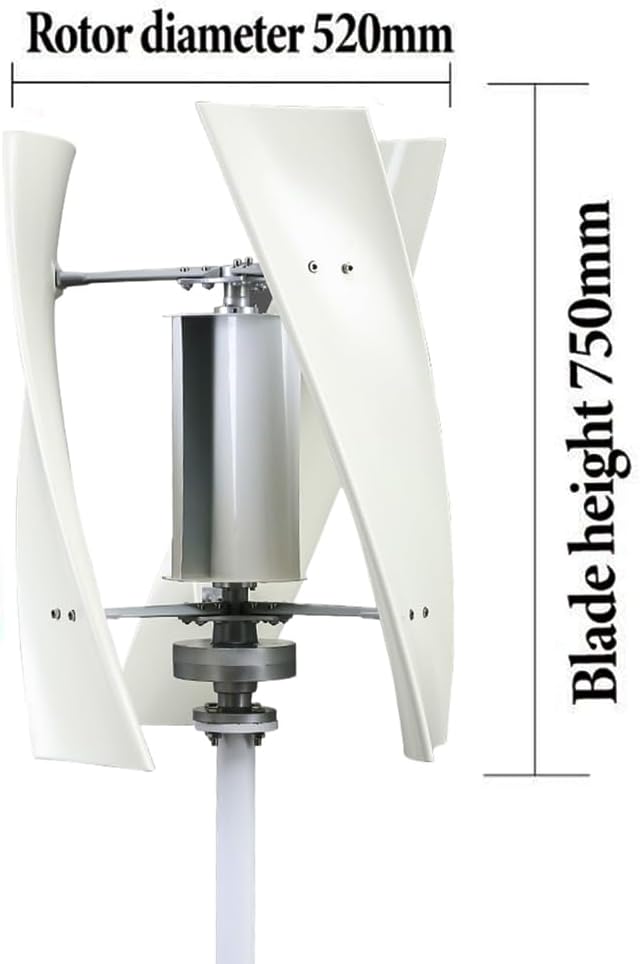 3500W Vertical Wind Turbine Generator, 12V-220V Wind Turbine Generator Vertical Windmill with Controller Wind Power Turbine Generator for Boats, Gazebos