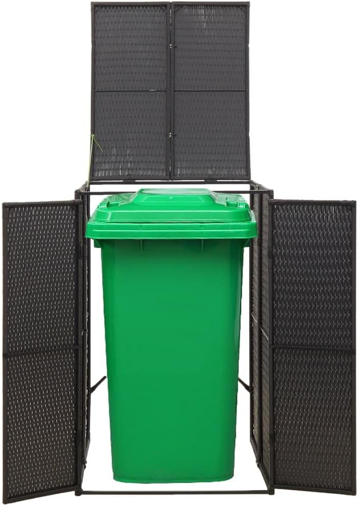Outdoor Trash Can with Lid, Outdoor Garbage Can,27.6