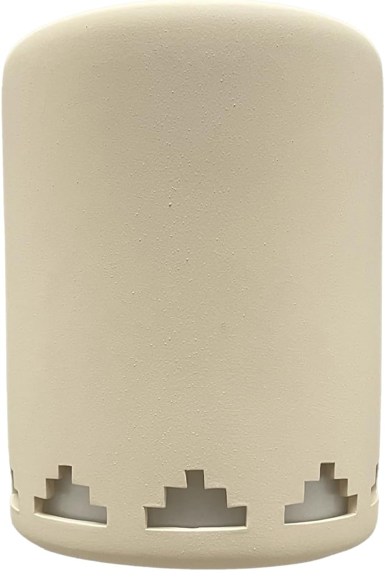 Wall Sconce, Tier Step (Beige) Indoor/Outdoor Ceramic Cylinder Porch Light, Indoor/Outdoor Wall Sconce for Wall Lighting and Exterior Décor Lamp,(100 Watt, 9.25