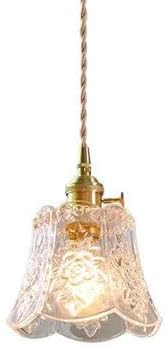 Hanging Lamp , Simple Japanese Hanging Lamp E27 Light Source Wrought Iron Glass Pendant Light Retro Carving Chandeliers Gold Brass Lighting Fixtures Kitchen Bedroom Corridor Hotel Decoration Elegant