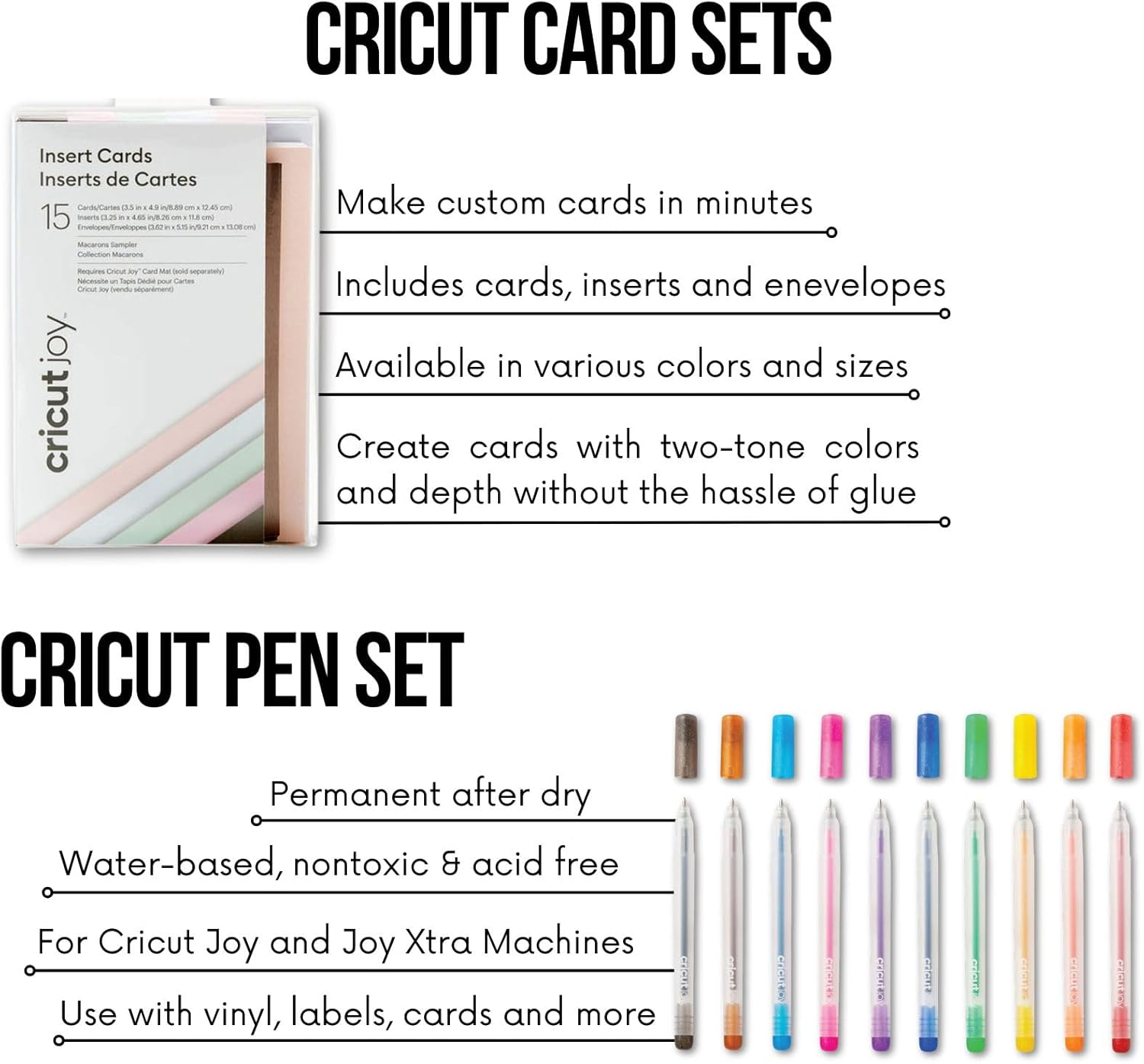 Cricut Ultimate All-in-One Materials and Accessories Bundle - 115+ Piece Beginner Sampler Material Kit for Cricut Joy Xtra Cutting Machines - Vinyl, HTV, Card Making Packs, Pens, Tools & Sticker Paper