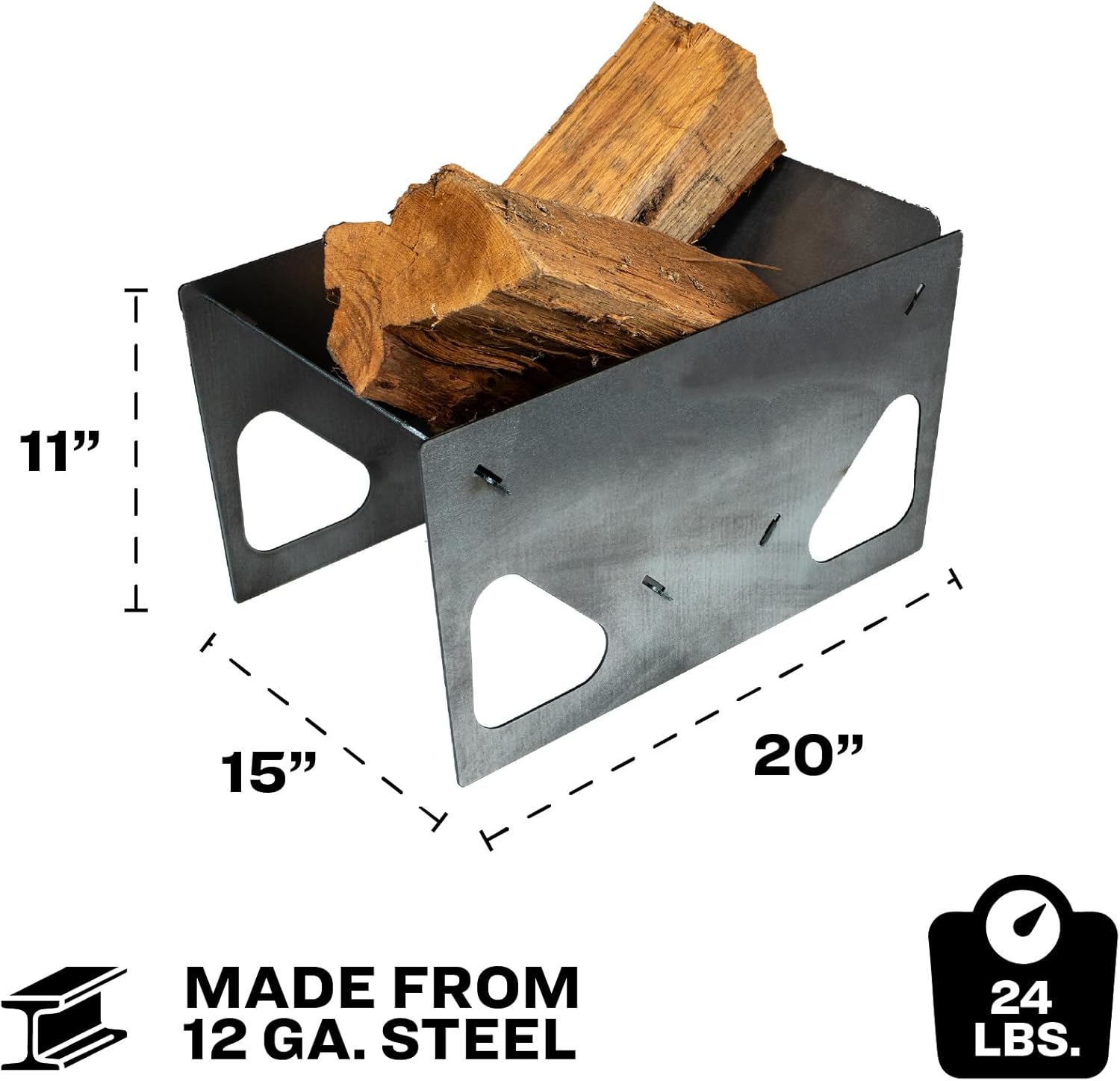 US Stove Portable Firepit (Silver, Medium)