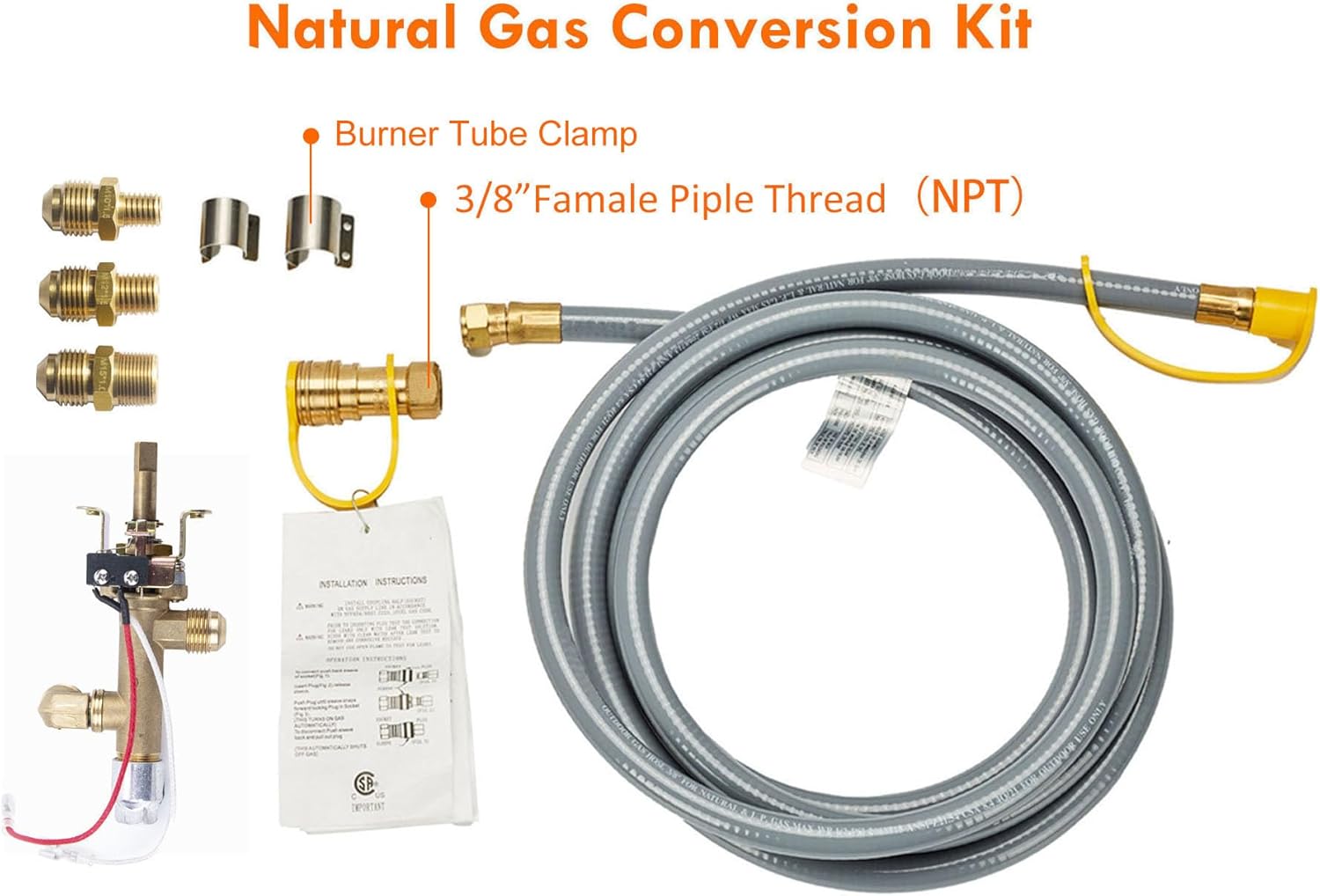 32.5-inch Fire Table with Natural Gas Conversion Kit & Wind Glass Shield, 50,000BTU Outdoor Modern Patio Fire Pit Table w/Square Burner Lid, Glass Rocks, Cover