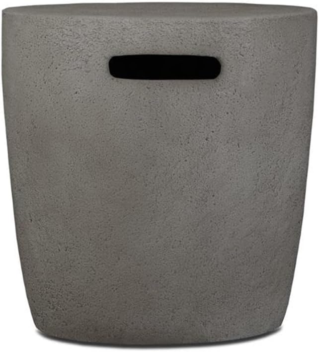 Home Square 2-Piece Set with Propane Fire Table & Tank Cover in Glacier Gray