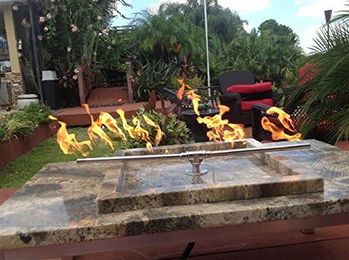 EasyFirePits Pre-Plumbed Natural Gas/Propane Fire Pit Kit & Lifetime Warranted 316 Stainless Steel Burner Choice (98.00, 98 Inch Trough Burner)