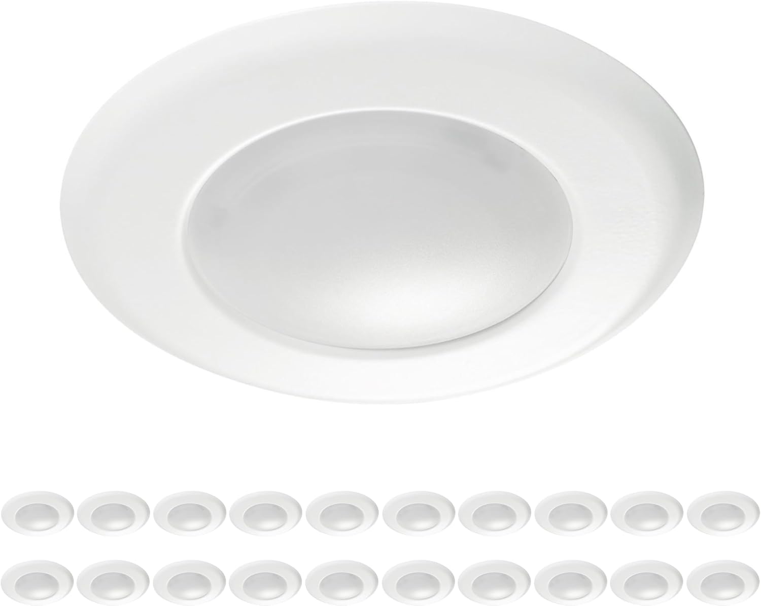 AFX 20-Pack Slim 4″ LED Flush Mount White Ceiling Light | 750 Lumens | Integrated LED | 3000K Warm White | Dimmable | Ultra-Thin 0.75″ Low-Profile Design | Title 24 Compliant | 5-Year Warranty
