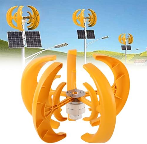 400W Vertical Wind Turbine Generator Kit for Home Use, 12V/24V Windmill with Controller, Dual Blades, Black – Efficient Renewable Energy Solution